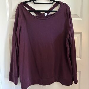 Old Navy Women's Plum Sweatshirt with Crossback Detail